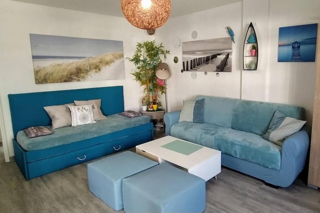 Appart Bleu Azur A Olhos D'agua 5mn De La Plage. Apartamento *
