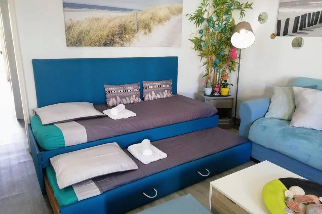 Apartamento Appart Bleu Azur A Olhos D'agua 5mn De La Plage.